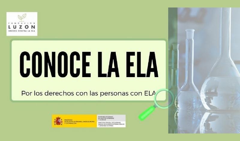 Diseño personal con las mezcla de dos carteles del proyecto Conoce La ELA de la Fundación Luzón