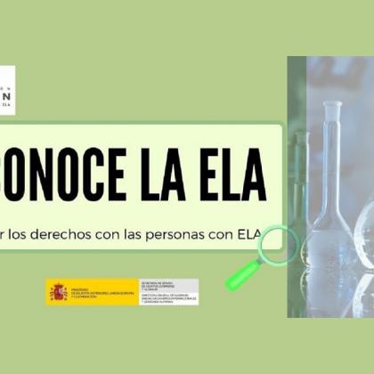 Diseño personal con las mezcla de dos carteles del proyecto Conoce La ELA de la Fundación Luzón