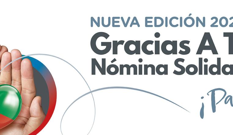 Cartel del programa de nómina solidaria GRACIAS A TI
