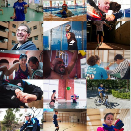 Collage de 15 imágenes de actividades deportivas